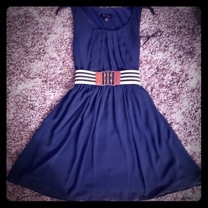 BCX Navy Dress with belt